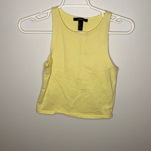 Yellow tank crop top